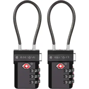 TSA Approved 3-Digit Combination Luggage s - Open Alert , Re-settable Code with Zinc Alloy , Easy-Read Dials for Suitcase, Backpack, Gym er & Toolbox (Multiple Colors)