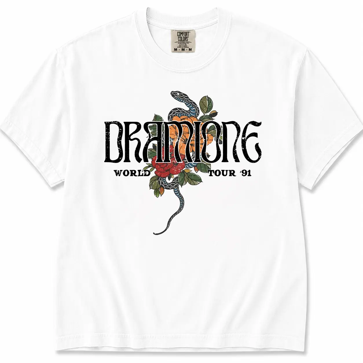Women's Casual Cotton Fabric Oversized Dramione Tee - Unisex Comfort Colors Manacled Top, Potter Fanfic Merch, Dracotok Hermione Inspired, Universal Vacation Fit, Tops, Loose, Polyester, Sweatshirt, Shortsleeve, Women's Clothes, Casual Wear, Cotton Blend