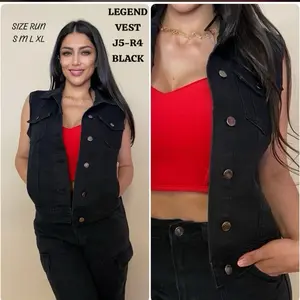 Womenswear chalecos de mezclilla