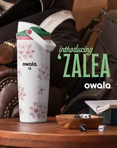 Owala FreeSip Sway 30oz Azalea 13 Zalea Masters Theme Golf Water Bottle NEW Gift - 2-in-1 Sip or Chug, Leak-Proof, BPA-Free, Elegant Floral Design