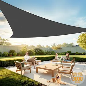 10'X10'X14'Dark Grey HDPE sunshade sail tools tarp