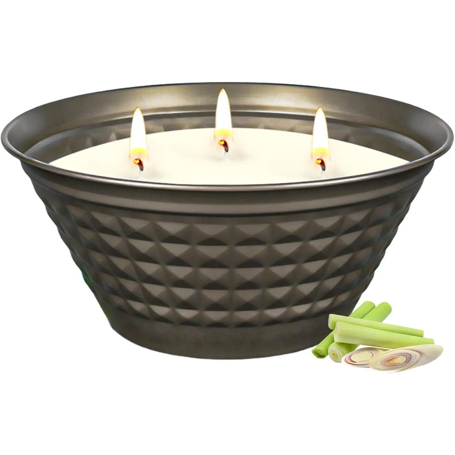 Citronella Candles Outdoor - Large 23oz Citronella Candles Outdoor with Lid,3 Wick Summer Candle Bulk for Patio Home Garden Yard Camping Party Outside Indoor Decorative,Long Burning Time