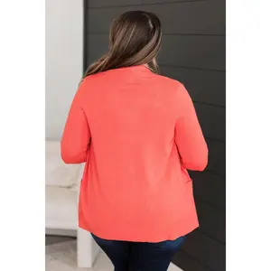 As Easy As Can Be Cardigan- Coral