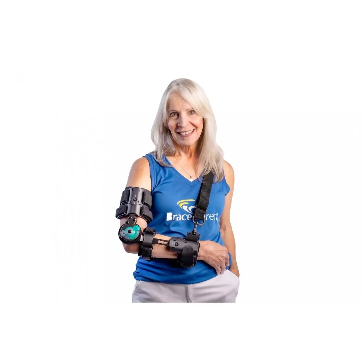 Brace Direct ROM Post Op Elbow Brace - Adjustable Hinged Brace for Elbow Recovery