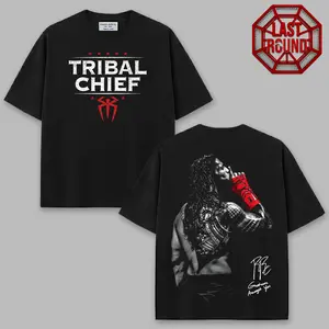 Roman Reigns Tribal Chief T Shirt | Two Sided WWE Bootleg Graphic Tee | Tribal Chief Bloodline Tattoo Shirt | Oversized Heavyweight T-Shirt for Men & Women | Retro 90s Minimalist Pro Wrestler Merch Gift | Roman Reigns Tee | Shhh Acknowledge Me Tee