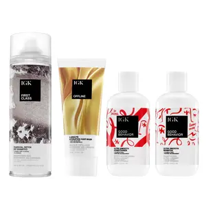 IGK FIT GIRL BUNDLE | First Class Dry Shampoo + Offline Hydration Mask + Good Behavior Shampoo + Good Behavior Conditioner
