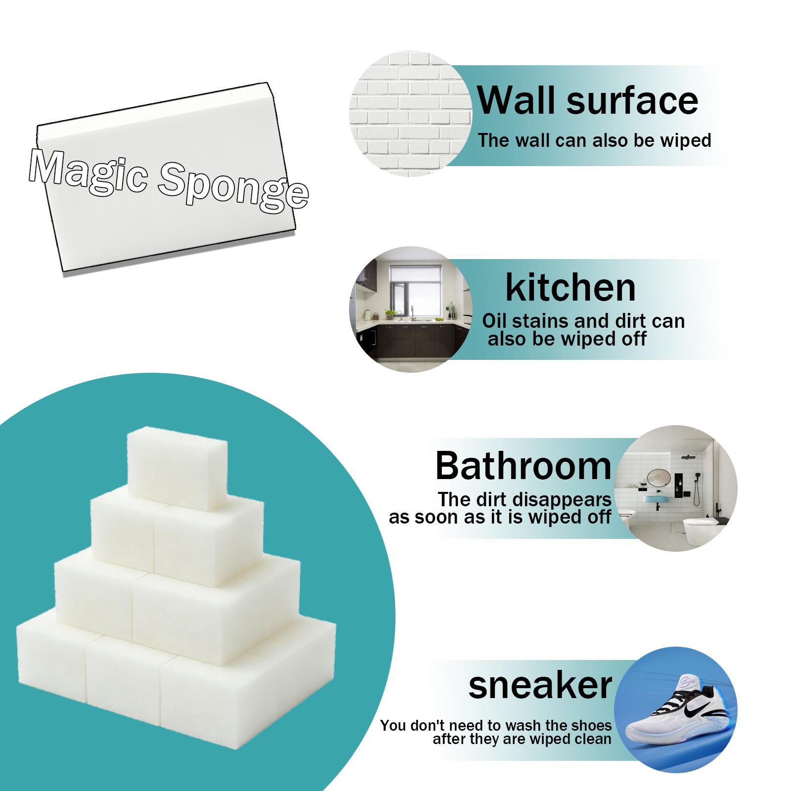 10 Pack Magic Sponges Cleaning Eraser, Melamine Sponge Foam Pads,Multi-Functional Household Cleaning Kitchen Dish Sponge for Furniture,Bathroom,Bathtub, Sink,Floor, Baseboard, Wall Cleaner 10 Pack Magic Sponges Cleaning Eraser, Melamine Sponge Foam Pads,Multi-Functional Household Cleaning Kitchen Dish Sponge for Furniture,Bathroom,Bathtub, Sink,Floor, Baseboard, Wall Cleaner