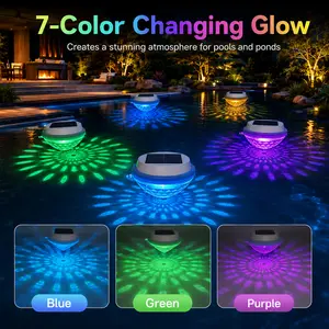 Solar-powered floating light for garden ponds—floating landscape light with color-changing LED effects-Indoor leisure facilities