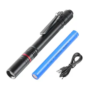 VEVOR 5.9 Inch Rechargeable Penlight, 300 lumens 3 Lighting Modes Pocket Pen Light, Adjustable Focus, IP44 Waterproof, Aluminum Alloy for Camping, Reading, Repairing, Night WalkingVEVOR Super Brand Day