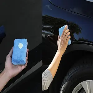 Microfibre Car Wax Applicator Pads Soft Auto Detailing Wax Sponge Rectangle Foam Car Paint Care Pad Polishing Auto Cleaning
