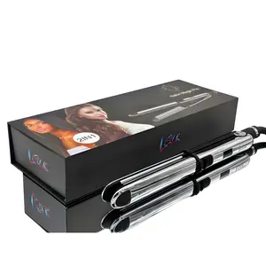LISELLE BEAUTY PRODUCTS Salon Magic Pro Flat Iron-Titanium Plates Hair Straightener, Adjustable Temp, Digital LCD Display, Fast Heating-All Hair Types
