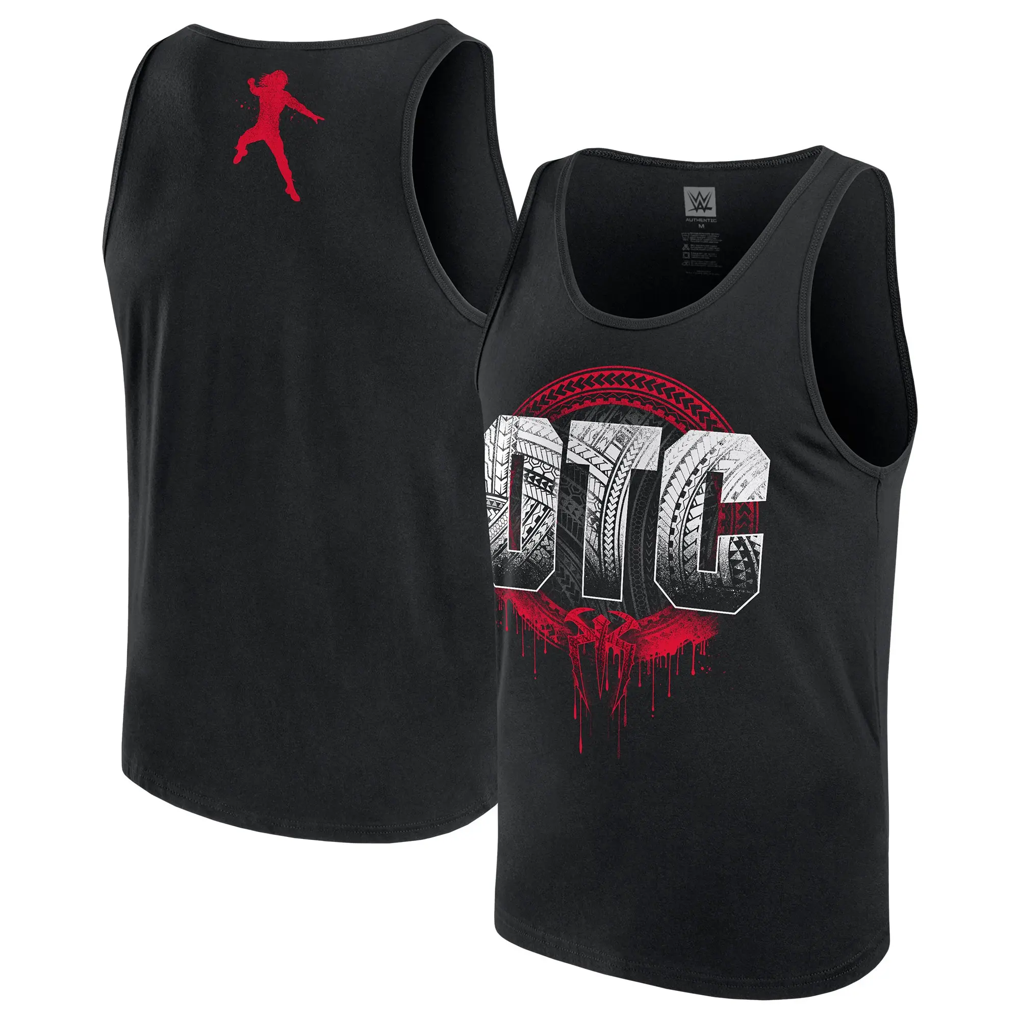 Men's ProSphere Black Roman Reigns OTC Tank Top – Wrestling Graphic Athletic Tank, Fan Streetwear Sleeveless Sportswear, Gym Workout Summer Activewear