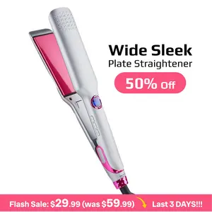 Hair Crimper Waver Curling Iron, 1.25 Inch Ceramic 3 Barrel Curling Wand, Ionic Deep Wave Hair Curler for Beach Waves, Triple Barrel Waver Tool, Fast Heat, Anti‑Scald Design, Easy Clamp Styling Tool, Dual Voltage, Volumizing Waves, Pink