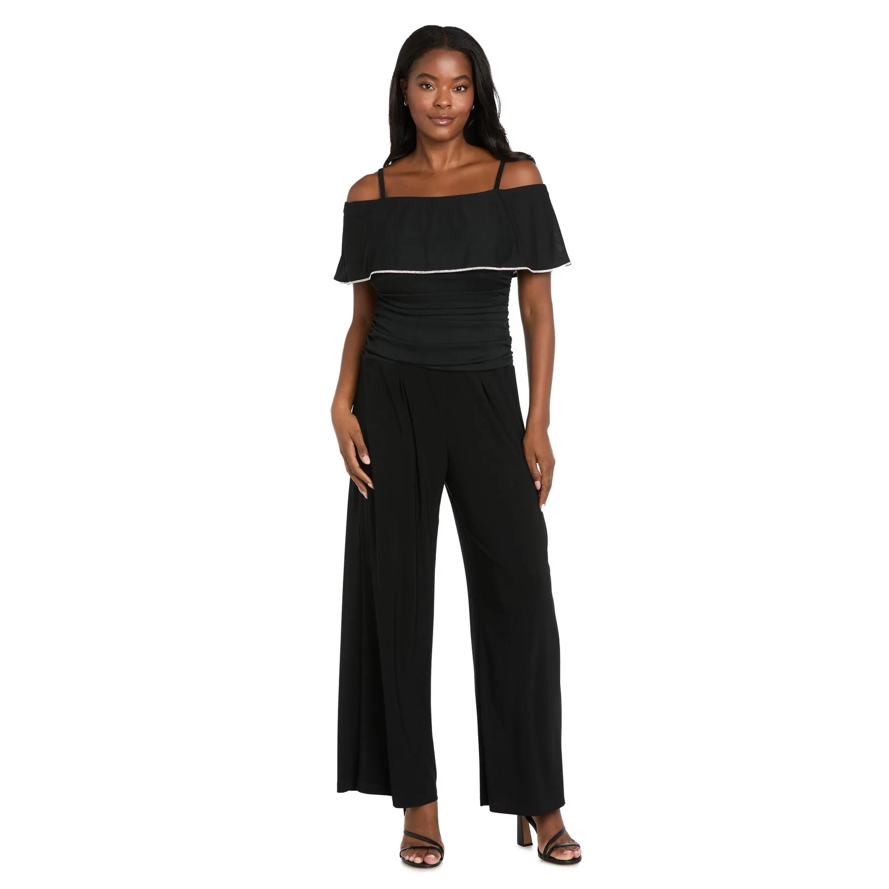 Starlight Off-Shoulder Jumpsuit in Black