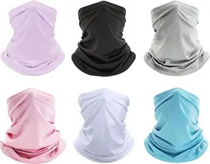 6 Pack Neck Gaiter Balaclava UV Protection Gator Face Mask Cooling Face Bandanas Neck Cover for Men Women