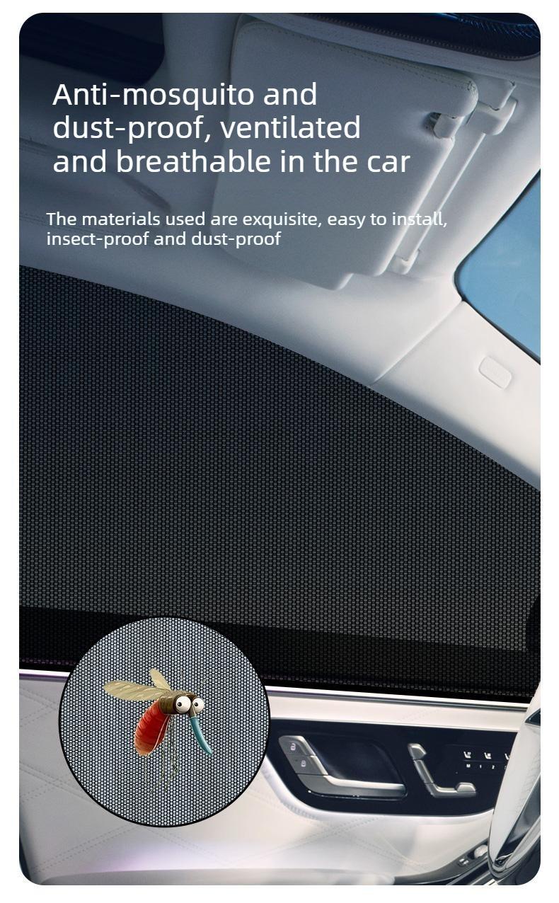Car anti‑mosquito screen/net, car sunshade curtain, window mosquito net, insect‑proof car curtain, mosquito net for car glass, privacy window mesh