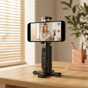 Smart Gesture Control Face Tracking Phone Tripod - Portable Selfie Stick for iPhone with AI Following, Perfect for March Madness/Spring Break/World Cup Live Streaming