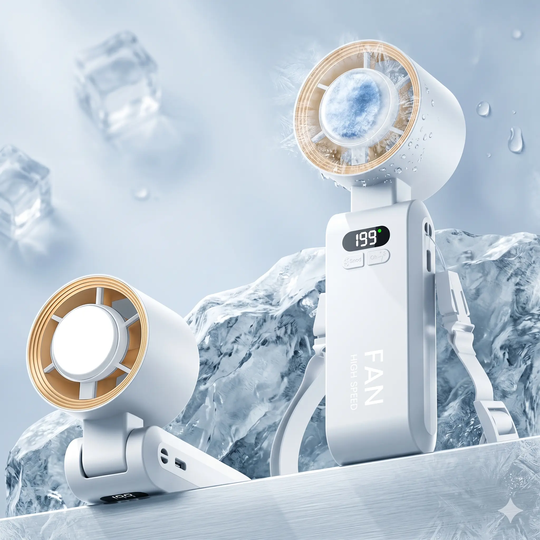 KimguardFan Handheld High Speed Fan, 199 Adjustable Levels Foldable Portable fan for Summer Travel Vacation Essentials & Outdoor Activities, cool fan,fan  with  phone  stand compact lightweight mini turbo bling Rechargeable UnderShirt Waist