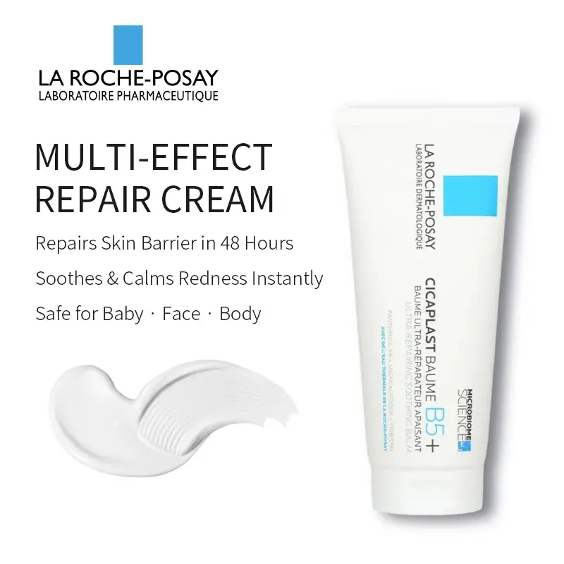 La Roche-Posay Cicaplast Baume B5 Soothing Repairing Balm 100ml/97g/3.3oz | Antibacterial Collagen Complex Moisturizer | For Sensitive Dry Skin Peeling | Hypoallergenic Gentle Everyday Mild Care