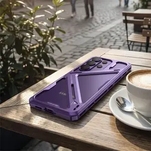 Samsung S26 Ultra Armor-Style Aluminum Alloy Frame, Anti-Drop Hard Case, Ventilated Back Panel, Precision Cutouts, Non-Slip Grip