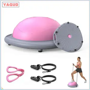 YAGUD Balance Ball Exercise Trainer 26" Inflatable Fitness Platform with Guided Workouts & Pump for Strength Training Standing Balancing Core Workout Home Gym Equipment