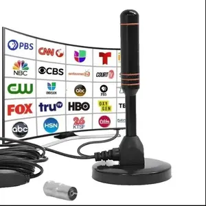 2026 TV Antenna Digital TV Tool, Indoor Smart TV for Up to 50 Miles, Retractable Stand, Rotating HDMI Output, Remote Control Buttons