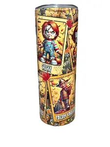 Fall Horror Collection - 20oz oz 20 oz. 20oz. - Skinny Straight Sublimation Tumbler - Amy's Tumbler Junkies - Your Favorite Tumbler Shop!