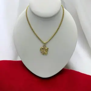 N51 Mom and Daughter Necklace - Gold Plated 14k