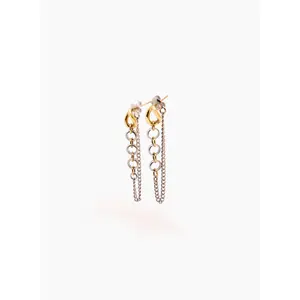 Two-Tone Chain Earrings