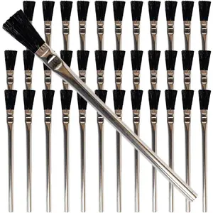 Acid Brushes 36 Count 3/8 Inch Boar Hair Acid Flux Brushes