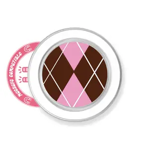 abbyrose Argyle Phone Grip with magnet Clear