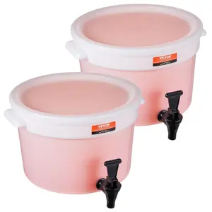 VEVOR Beverage Dispenser,  , 3 Gallon Drink Dispensers for Parties, Plastic Juice Dispenser with Spigot and Lid, Iced Tea Lemonade Juice Water Dispenser, for Restaurants, Hotels, Parties, 2 Pack