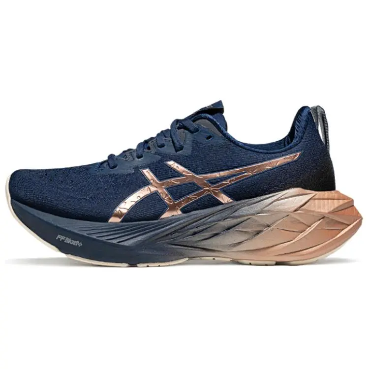 ASICS Novablast 4 Platinum Blue Expanse Rose Gold Comfort Low Top Casual Running Shoes Women's 1012B739-400
