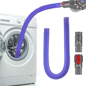 Dryer Vent Cleaning Set Suitable for All Vacuum Cleaners and Dryers Lint Brush and Vacuum Hose Attachment with Retractable Universal Connector Quick Lint Remover