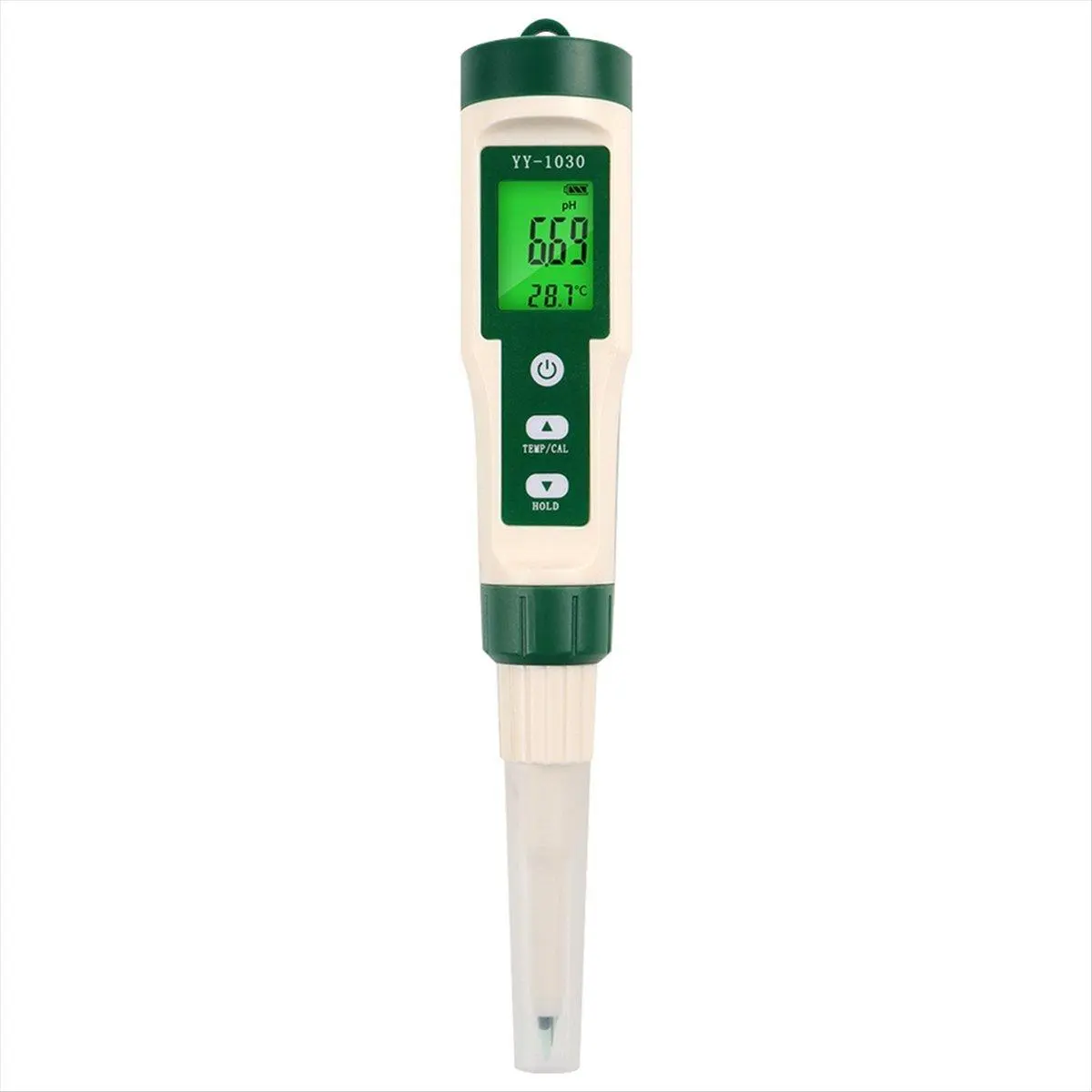 Professional Food pH Meter with High-Accuracy Sensor, Digital Display, Plastic Body, Temp-pH Measurement for Food Testing (Brewing, Cheese)