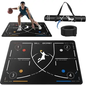 Portable Basketball Footwork  Mat, Agility Footstep  Mat, Basketball Pads for  All Levels, Non-Slip Silent Equipment for All Ages to Improve Speed, Strength and Coordination