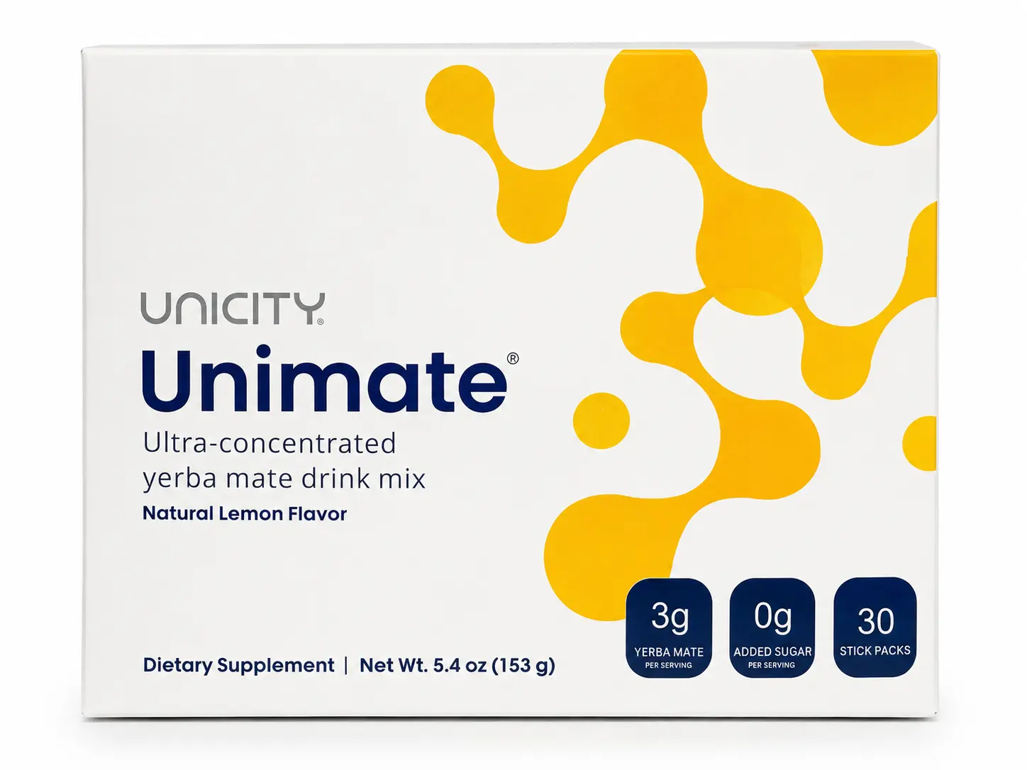 Unicity Unimate Lemon Flavor Skincare Support Packs - 30 Count, Beauty & Personal Care Dietary Supplement Packs
