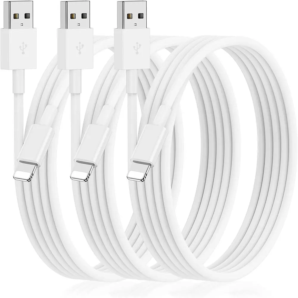 2.4A Fast Charging Data Cable, Pd Fast Charge, Wired Fast Charge, 3pcs Durable and Flexible USB Charging Cable, Phone Accessories Compatible with iPhone 14 13 12 Pro Max XR X 8 7 6 5 Plus SE