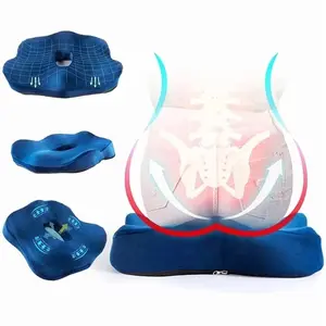 Seat Cushion for Office Chair - Completely Wraps the Hips - Memory Foam Donut Cushion for Tailbone, Sciatica, Hemorrhoid, Coccyx Pain Relief - Perfect for Car, Wheelchair, Truck Drivers Bewalker