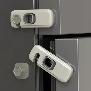 Child Safety Locks for Refrigerators Cabinets Drawers, Easy Install No Drilling Required, Strong Bonding PVC Material, Very Child Protection