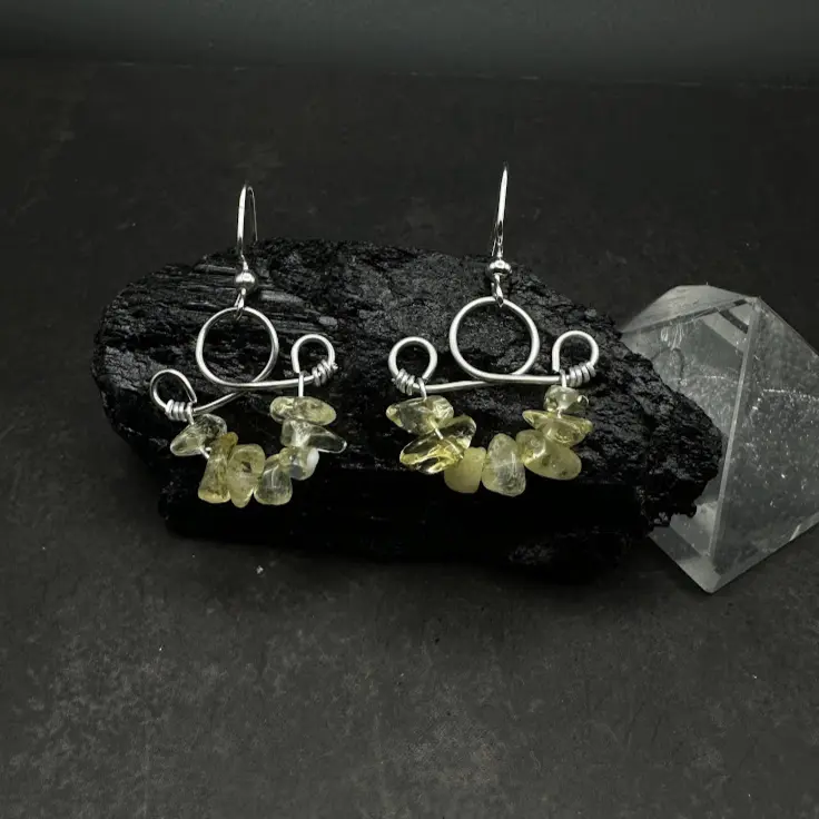 Citrine Single Tier Chandelier Earrings