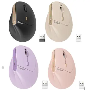 SABLUTE MAM3 Ergonomic Mouse, Rechargeable Wireless Vertical Mouse with 4 Adjustable DPI Options, Dual-Device Connectvity for Computer/PC/Laptop,Bluetooth Mouse for Window,Mac OS