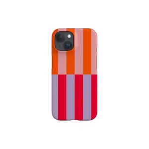 [New Product]Abstract Geometric Shifted Stripes Phone Case: IPhone, Samsung, Pixel; Pink Red