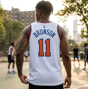 Brunson 11 New York Style Mesh Jersey Tank Top, Vintage Basketball Streetwear Essential