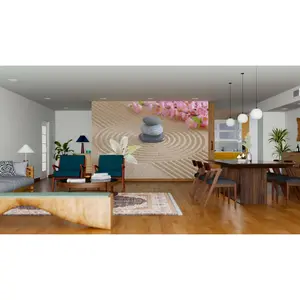 Zen Garden Circle Wall Mural