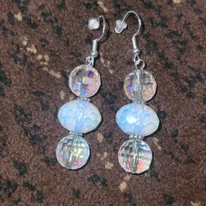 Disco Style Earrings - Light Refracting Shine