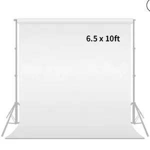 MOUNTDOG White Screen Backdrop 6.5 x 10 ft Photography Studio Background Screen for Photo Accessories Banners
