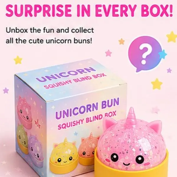2026 New Glitter Beaded Unicorn Squishy Dumpling Random Color Rising Bao Bun Squeeze Stress Relief Fidget Toy