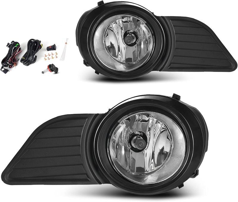 YITAMOTOR Fog Lights Compatible with 2011-2017 Sienna (Not Fit SE Models) Fog Lamps with H11 12V 55W Bulbs & Wiring Harness Clear Lens