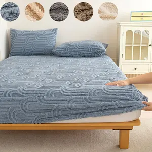 Fashion Roman Embroidered Bedskirt Set, Soft Skin-Friendly Satin Duvet Cover, Wrinkle Resistant King Queen Size, Satin Bed Sheets